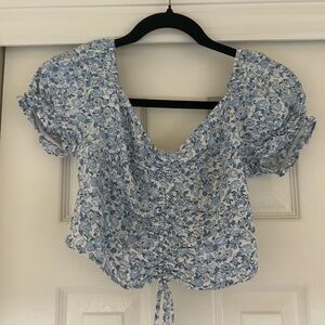 Floral Blue Women's Top